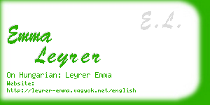 emma leyrer business card